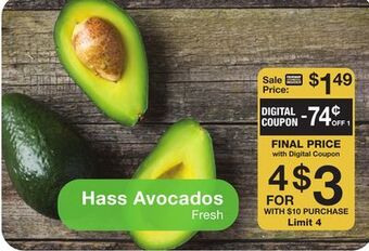 Fairway Store Market Hass avocados offer