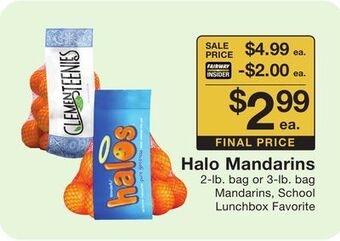 Fairway Store Market Halo mandarins offer