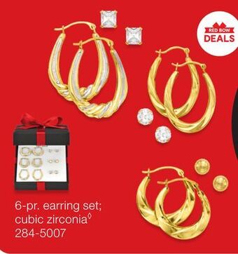 JC Penney 6-pr. earring set cubic zirconia◊ offer