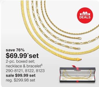 JC Penney 2-pc. boxed set necklace & bracelet§ offer