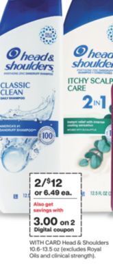 CVS Head & shoulders 10.6-13.5 oz offer