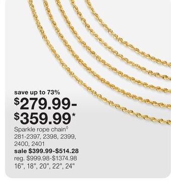 JC Penney Sparkle rope chain◊ offer