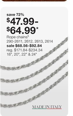 JC Penney Rope chains§ offer