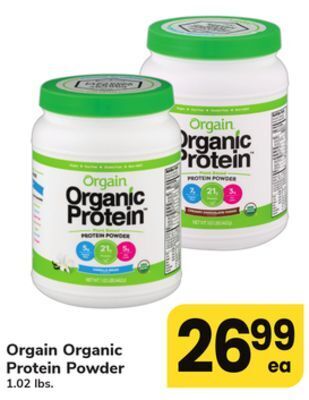 ACME Orgain organic protein powder offer