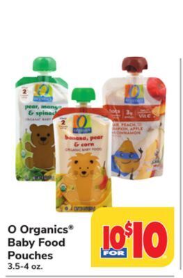 ACME O organics baby food pouches offer