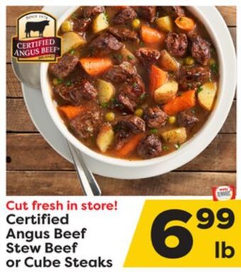 Weis Markets Certified angus beef stew beef or cube steaks offer