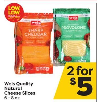 Weis Markets Weis quality natural cheese slices offer