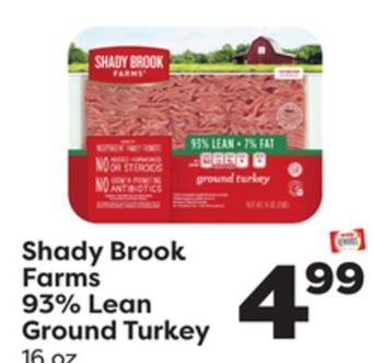 Weis Markets Shady brook farms 93% lean ground turkey offer