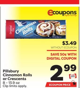Weis Markets Pillsbury cinnamon rolls or crescents offer