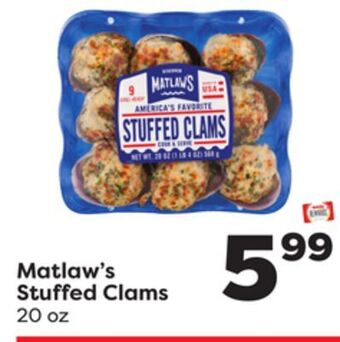 Weis Markets Matlaw's stuffed clams offer