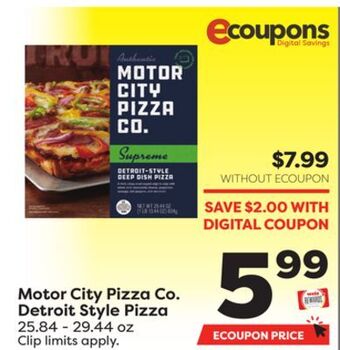 Weis Markets Motor city pizza co. detroit style pizza offer