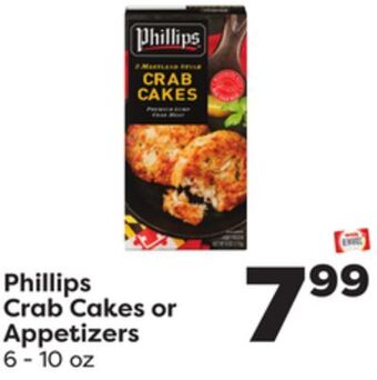 Weis Markets Phillips crab cakes or appetizers offer