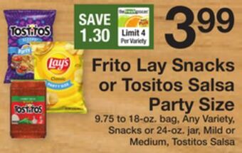 The Fresh Grocer Snacks or salsa party size offer