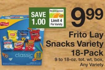 The Fresh Grocer Snacks variety 18-pack offer