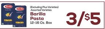 DeCicco & Sons Barilla pasta offer