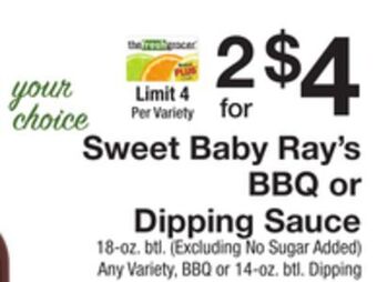 The Fresh Grocer Bbq or dipping sauce offer