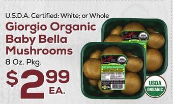 DeCicco & Sons Giorgio organic baby bella mushrooms offer