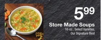 The Fresh Grocer Store made soups offer