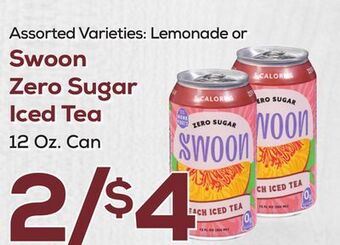 DeCicco & Sons Swoon zero sugar iced tea offer