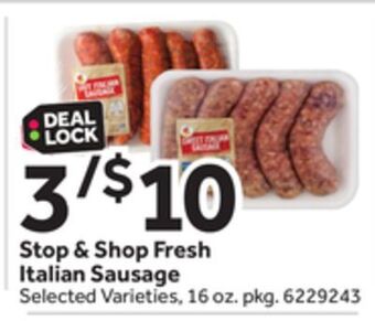 Stop&Shop Stop & shop fresh italian sausage offer