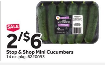 Stop&Shop Stop & shop mini cucumbers offer
