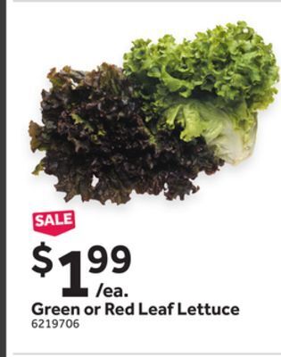 Stop&Shop Green or red leaf lettuce offer