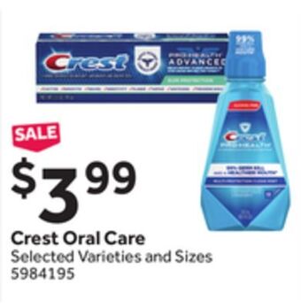 Stop&Shop Crest oral care offer