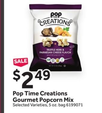 Stop&Shop Pop time creations gourmet popcorn mix offer