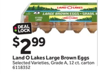 Stop&Shop Land o lakes large brown eggs offer