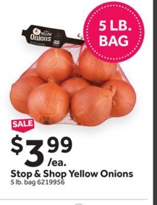 Stop&Shop Stop & shop yellow onions offer