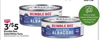 Stop&Shop Bumble bee solid white tuna offer