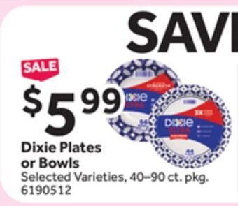 Stop&Shop Dixie plates or bowls offer