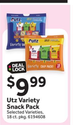 Stop&Shop Utz variety snack pack offer
