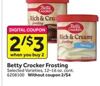 Stop&Shop Betty crocker frosting offer