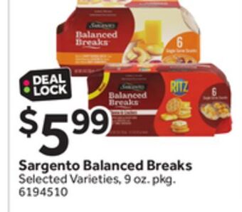 Stop&Shop Sargento balanced breaks offer