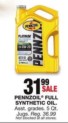 Blain's Farm & Fleet Pennzoil full synthetic oil offer
