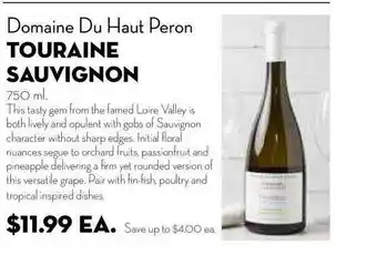Bristol Farms Domaine Du Haut Peron Touraine Sauvignon offer