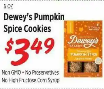 Rouses Dewey's Pumpkin Spice Cookies offer