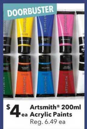 Artsmith® 200ml Acrylic Paints
