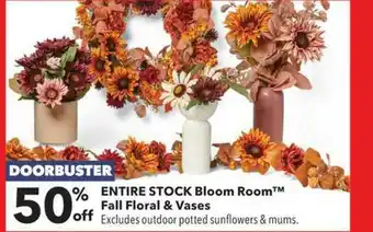 JOANN Entire Stock Bloom Room™ Fall Floral & Vases 50% Off offer