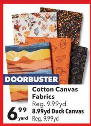JOANN Cotton Canvas Fabrics offer