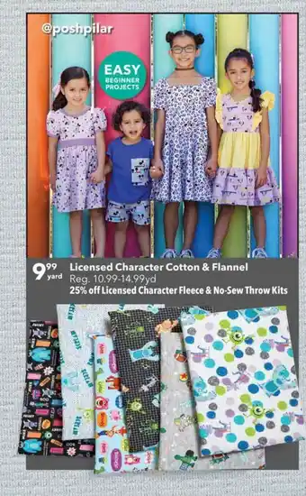 JOANN Licensed Character Cotton & Flannel offer