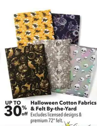 JOANN Halloween Cotton Fabrics & Felt By-The-Yard Up To 30% Off offer