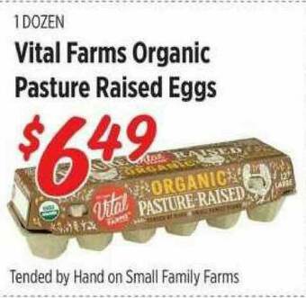 Rouses Vital Farms Organic Pasture Raised Eggs offer