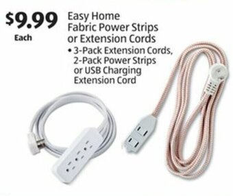 Aldi Easy Home Fabric Power Strips Or Extension Cords offer