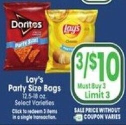 Jewel-Osco Lay's Party Size Bags offer