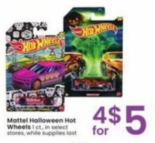 Albertsons Mattel Halloween Hot Wheels offer
