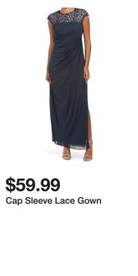 TJ Maxx Cap sleeve lace gown offer