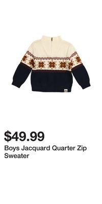 TJ Maxx Boys jacquard quarter zip sweater offer