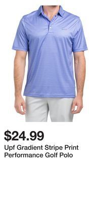 TJ Maxx Upf gradient stripe print performance golf polo offer
